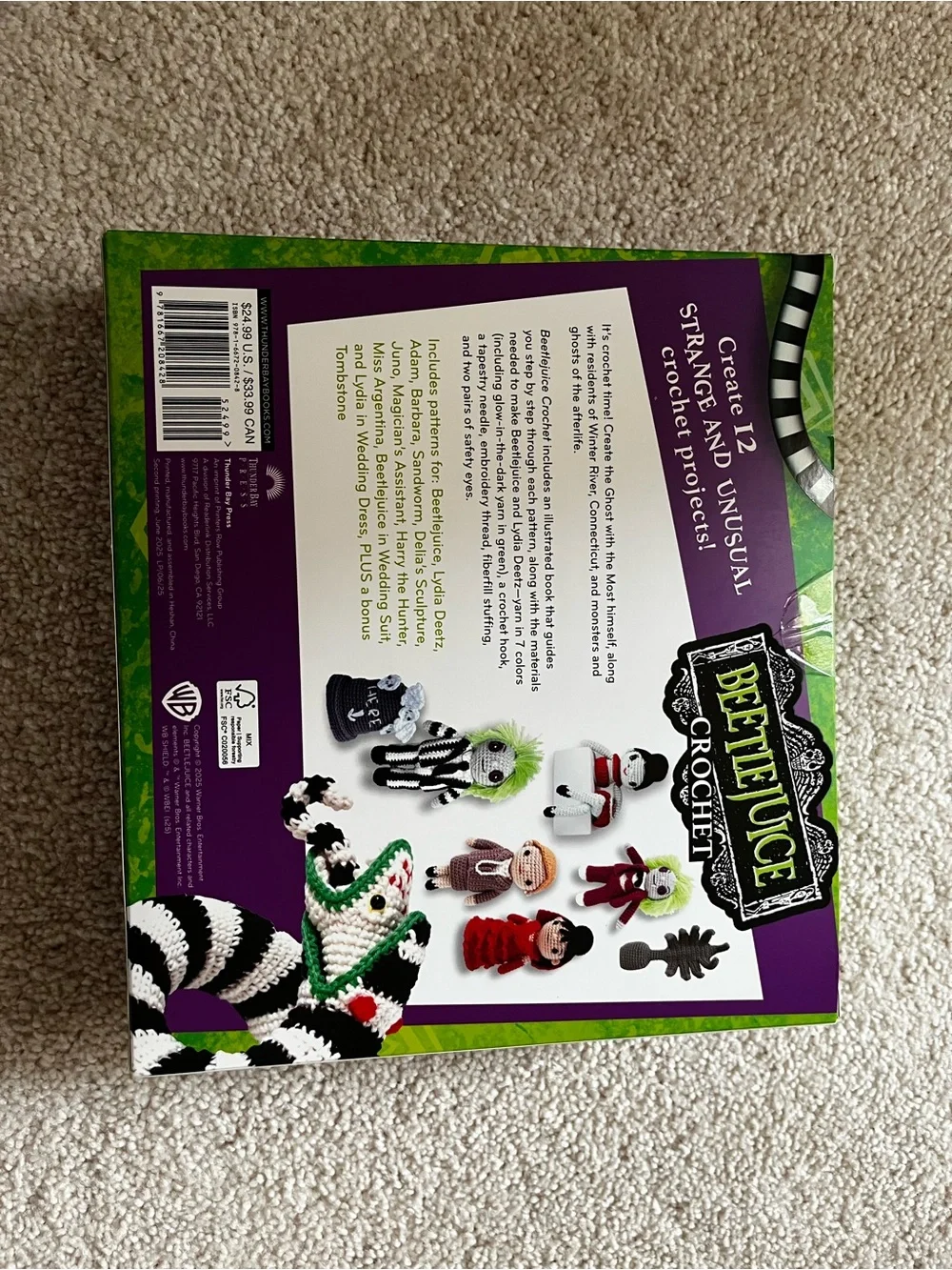 Beetlejuice Crochet Kit – Green, White & Black Yarn Craft Set